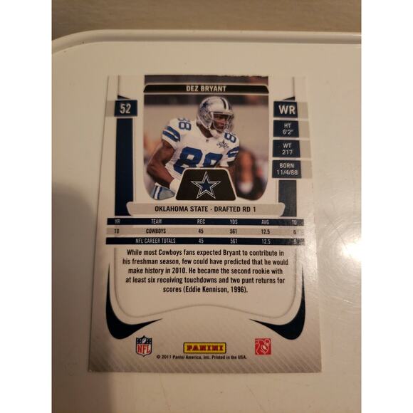 DEZ BRYANT 2011 Prestige #52 - Dallas Cowboys - Panini - Picture 2 of 2